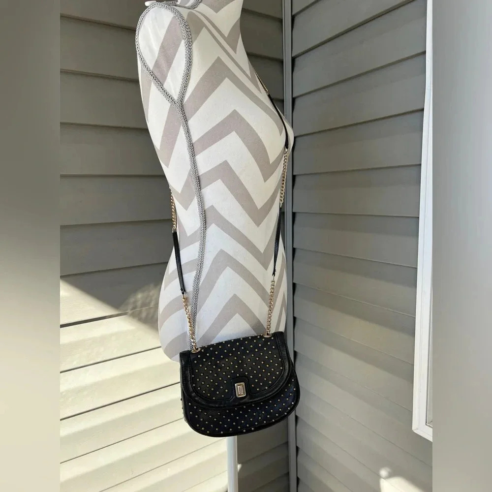 Vintage JUDITH LEIBER Leather Studded  Small Crossbody Bag
